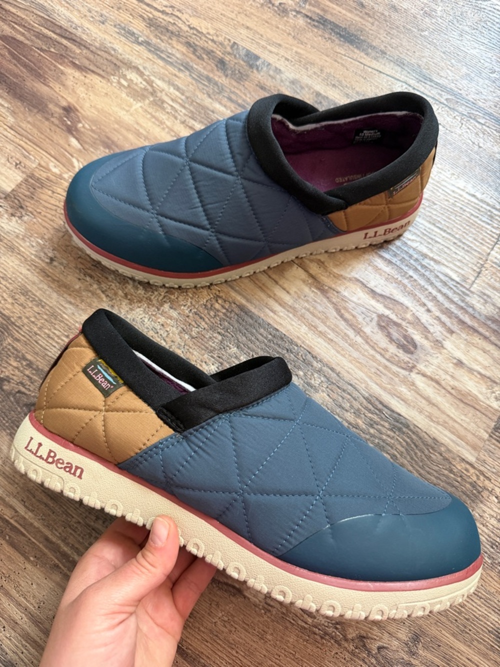 Women's L.L. Bean Ultralight PrimaLoft Slip-Ons Size 10 Medium
